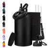 1 Gallon Water Bottle Insulated - with Straw & Auto Chug Lid, Carrier Bag, Protective Boot, Paracord Handle, Stainless Steel Water Bottle 128 oz, Large Metal One Gallon Water Jug for Travel Gym view 1