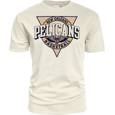 New Orleans Pelicans NBA Officially Licensed T-Shirt Ringspun Triblock Ivory, Small