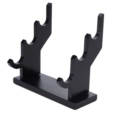 OLYCRAFT 3 Tiers Black Wand Display Risers 5.5x2x5 Inch Wizard Wand Display Stand Wooden Magic Wand Beech Wood Holder Wizard Wand Holder for Wizard Wand Small Swords Collection Table Display