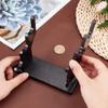 OLYCRAFT 3 Tiers Black Wand Display Risers 5.5x2x5 Inch Wizard Wand Display Stand Wooden Magic Wand Beech Wood Holder Wizard Wand Holder for Wizard Wand Small Swords Collection Table Display view 3