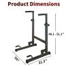 Donext Power Tower Pull Up Bar Station, Free Standing Pull Up Rack Dip Station for Home Gym, Height Strength Training Workout Equipment, Black view 2