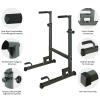 Donext Power Tower Pull Up Bar Station, Free Standing Pull Up Rack Dip Station for Home Gym, Height Strength Training Workout Equipment, Black view 3