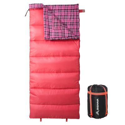 BISINNA Cotton Flannel Sleeping Bag for Adults Backpacking Camping Sleeping Bag 3 Season Envelope Sleeping Bags for Hiking
