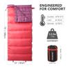 BISINNA Cotton Flannel Sleeping Bag for Adults Backpacking Camping Sleeping Bag 3 Season Envelope Sleeping Bags for Hiking view 2