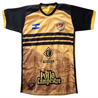 Generic Camisa de CD Platense Amarillo Negro - El Salvador - Los Gallos de Zacatecoluca (X-Large)