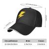 Thunder Storm Lightning Rain Hat Funny Sandwich Baseball Cap Adjustable Dad Trucker Hat for Men Women Black view 2