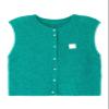 Women Chunky Button Sweater Vest Sleeveless Round Neck Ribbed Knit Tank Top Y2k Knitted Cardigan Vest Shirt(Trendy Green,M) view 3