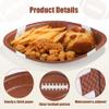 TURSTIN 100 Pieces Football Themed Disposable Paper Plates Football Party Supplies Food Serving Tray for Football Birthday Party Decorations Sports Game Day Serveware, 11.6 x 7.8 Inches view 3