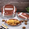 TURSTIN 100 Pieces Football Themed Disposable Paper Plates Football Party Supplies Food Serving Tray for Football Birthday Party Decorations Sports Game Day Serveware, 11.6 x 7.8 Inches view 4