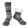 LEMZONE Men's Warm Cozy Slipper Socks with Grips, Non Slip Winter Fuzzy Fleece Lining Cabin Socks Christmas Gifts view 1