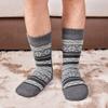 LEMZONE Men's Warm Cozy Slipper Socks with Grips, Non Slip Winter Fuzzy Fleece Lining Cabin Socks Christmas Gifts view 2