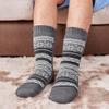 LEMZONE Men's Warm Cozy Slipper Socks with Grips, Non Slip Winter Fuzzy Fleece Lining Cabin Socks Christmas Gifts view 3
