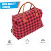 WESIEVYA Expandable Large Travel Duffle Bag Canvas Fashionable Plaid Large Capacity Storage Pouch and Comfortable Multi-purpose Bag for Sneakers Sports Travel view 2
