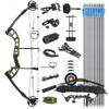 Compound Bow Package for Adults and Teens, Hunting Bow Archery Set with 12 Arrows, Fully Adjustable 30-55 Lbs, 24-29.5", Limbs Made in USA, RH&LH Avalible (Army Green, RH) view 1