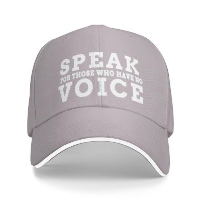 I Speak for Those Who Have No Voice Hat Funny Sandwich Baseball Cap Adjustable Dad Trucker Hat for Men Women Gray