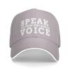 I Speak for Those Who Have No Voice Hat Funny Sandwich Baseball Cap Adjustable Dad Trucker Hat for Men Women Gray view 1