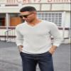 COOFANDY Men's V Neck Sweater Casual Lightweight Long Sleeve Sweater Slim Fit Sweater Pullover White view 2