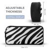 Black and White Zebra Print Pencil Case Big Capacity Pen Pouch Portable Stationery Organizer for Office School view 2