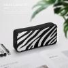 Black and White Zebra Print Pencil Case Big Capacity Pen Pouch Portable Stationery Organizer for Office School view 4