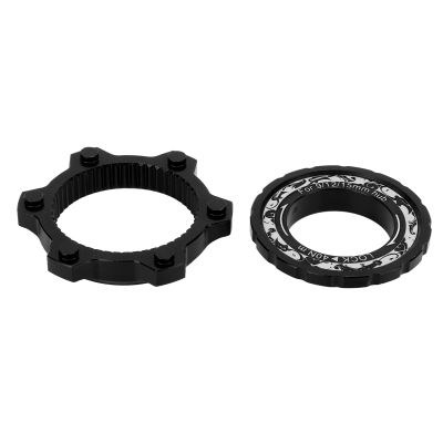 Yuezhongoo Centerlock, Disc Brake Rotor Adapter Aluminum Alloy Bike Center Lock Adapter for Mountain Bikes Centerlock Rotors Tool(Black)
