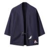 Crane Embroidery Haori Kimono Japanese Style Men Samurai Costume Yukata Asian Clothes Cardigan Men Jacket BK001 S view 2