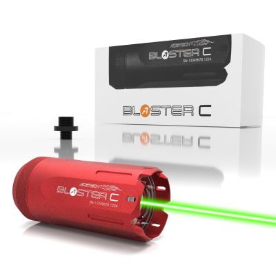 ACETECH Airsoft Pistol/Riffle Tracer Unit Blaster C 14mm CCW Negative Thread with M14- to M11+ Adaptor Glow in The Dark Green/Gel BB LED Flare Lighting Effect (Red)