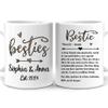 Hyturtle Personalized Best Friend Mug - Friend Mugs For Women - Friendship Gift For Women - Bestie Gift For Coworker - Gifts For Best Friend - Bestie Mug - Custom Name Coffee Cup Ceramic Mug 11 15oz view 1