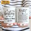 Hyturtle Personalized Best Friend Mug - Friend Mugs For Women - Friendship Gift For Women - Bestie Gift For Coworker - Gifts For Best Friend - Bestie Mug - Custom Name Coffee Cup Ceramic Mug 11 15oz view 2