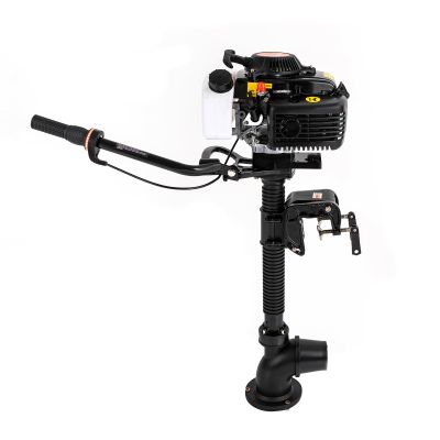 4-Stroke 4HP Outboard Motor, 55CC Heavy Duty Fishing Boat Motor Engine CDI Ignition System Manual Start Tiller Control for Freshwater, Water Sports, Water Tourism, Fishery Production, Water Rescue