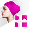 Dsane 2 Pack Womens Silicone Swim Cap for Long Hair,3D Ergonomic Design Silicone Swimming Caps for Women Kids Men Adults Boys Girls with Ear Plug and Nose Clip(L) view 2
