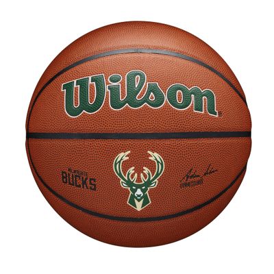 Wilson NBA Team Alliance Basketball - Milwaukee Bucks, Size 7-29.5"