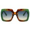 mincl Oversized Square Women Colorful Sunglasses Fashion Gradient Female Shades UV400 Men Outdoor Sun Glasses N45 (green) view 1