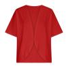 NineFit Basics Log In,Light Weight Cardigan Women Summer, Kimono Cardigans For Women,Casual Open Front 3/4 Sleeve Cardigan,Plus Size Lightweight Shawls Ruana Wraps,Small,Red-2 view 2