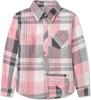 Betusline Girls' Plaid Flannel Shirt, Kids Long Sleeve Button Shirts Tops,F Pink & Grey #1, 10-11 Years= Tag 170 view 4