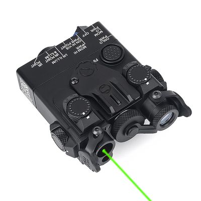 Metal Red/Green/Blue Laser Box Sights with IR Laser + Strobe/Momentary/Constant Modes (Whitelight LED 240 Lumens Flashlight)with Pressure Switchfor 20mm Rail(DABL-A2 Green Laser)