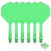 CyeeLife 6pcs Molded Dart Flights and Shafts,one Piece Integrated Accessory CF02A Green-M