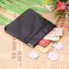Saccgt Men Ladies Genuine Leather Coin Pouch Snap Top Purse Strong Metal Spring Closure, app. 9x9cm/3.54x3.54'', Black view 3