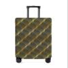 Travel Luggage Cover Spandex Elastic Suitcase Cover for Luggage, Scratch Proof Luggage Cover Protector for Trunk Case 26-28 Inch Luggage, Ombre Retro Ripple Brown view 1