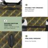 Travel Luggage Cover Spandex Elastic Suitcase Cover for Luggage, Scratch Proof Luggage Cover Protector for Trunk Case 26-28 Inch Luggage, Ombre Retro Ripple Brown view 2
