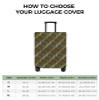 Travel Luggage Cover Spandex Elastic Suitcase Cover for Luggage, Scratch Proof Luggage Cover Protector for Trunk Case 26-28 Inch Luggage, Ombre Retro Ripple Brown view 3
