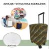 Travel Luggage Cover Spandex Elastic Suitcase Cover for Luggage, Scratch Proof Luggage Cover Protector for Trunk Case 26-28 Inch Luggage, Ombre Retro Ripple Brown view 4