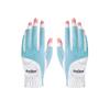 Scott Edward 1 Pair Open-Finger Women's Golf Gloves 2 Pack Left Right Hand Lady Fingerless Golf Gloves PU and Microfiber Breathable Mesh Fabric Cool and Comfortable (Blue,18) view 1