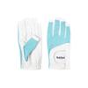 Scott Edward 1 Pair Open-Finger Women's Golf Gloves 2 Pack Left Right Hand Lady Fingerless Golf Gloves PU and Microfiber Breathable Mesh Fabric Cool and Comfortable (Blue,18) view 2