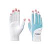 Scott Edward 1 Pair Open-Finger Women's Golf Gloves 2 Pack Left Right Hand Lady Fingerless Golf Gloves PU and Microfiber Breathable Mesh Fabric Cool and Comfortable (Blue,18) view 4
