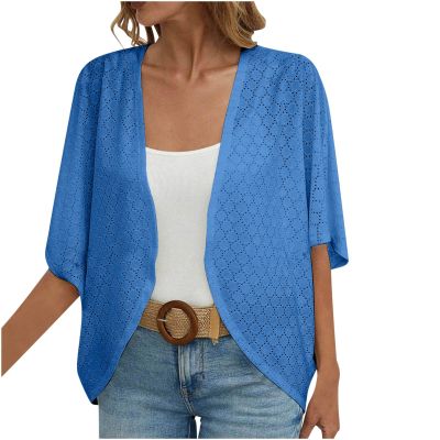 NineFit Basics Orders Placed By Me Recently,Kimono Cardigans For Women, Kimono Cardigans For Women,Casual Open Front 3/4 Sleeve Cardigan,Plus Size Lightweight Shawls Ruana Wraps,X-Large,Blue-2