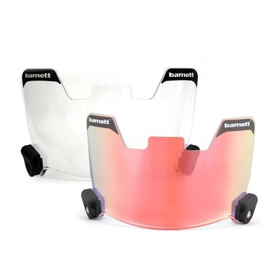 Pack of 2 Barnett Football Eyeshields/Visors (Clear+Clear Red)