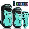 2PM SPORTS Knee Pads for Kids, Wrist Guards Knee and Elbow Pads Set with Drawstring Bag, Protective Gear Set for Girls Boys Roller Skating Cycling Skateboard - Mint Small view 1