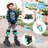 2PM SPORTS Knee Pads for Kids, Wrist Guards Knee and Elbow Pads Set with Drawstring Bag, Protective Gear Set for Girls Boys Roller Skating Cycling Skateboard - Mint Small view 2