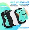 2PM SPORTS Knee Pads for Kids, Wrist Guards Knee and Elbow Pads Set with Drawstring Bag, Protective Gear Set for Girls Boys Roller Skating Cycling Skateboard - Mint Small view 3