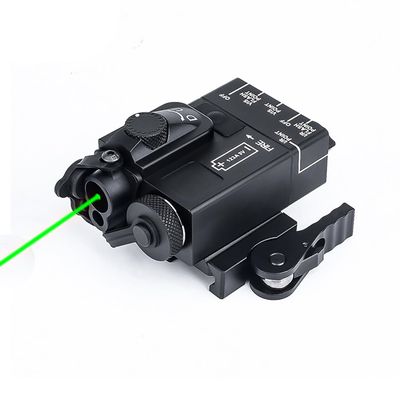 Metal Red/Green/Blue Laser Box Sights with IR Laser + Strobe/Momentary/Constant Modes (Whitelight LED 240 Lumens Flashlight)with Pressure Switchfor 20mm Rail(DABL-Mini Green Laser)